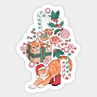 Meow-y Christmas Sticker